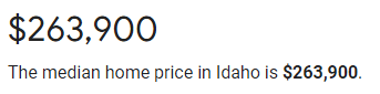 Median Home Price In Idaho