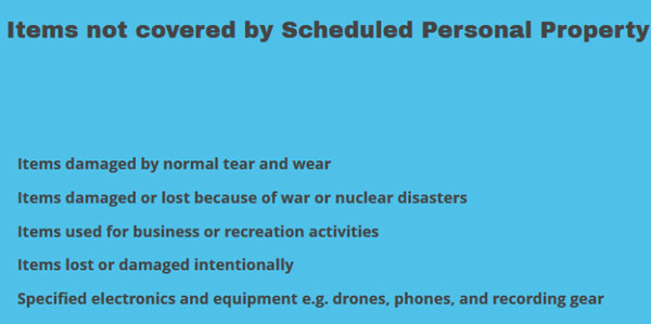 Items Not Covered By Schedule Personal Property