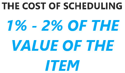 The Cost Of Scheduling 1%-2% Of The Value Of The Item